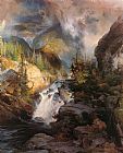 Mountain Paintings - Children of the Mountain by Thomas Moran